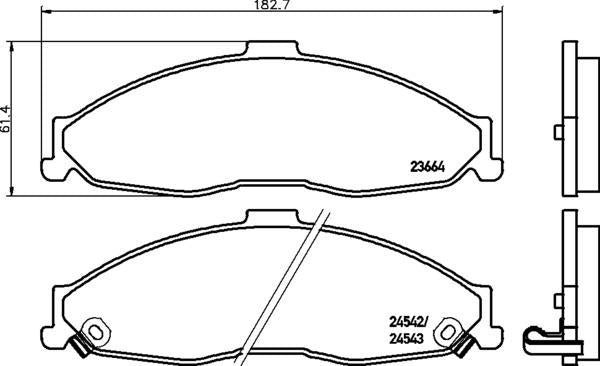 Mintex Brake Pad Set fits -Chevrolet MDB2383 (also fits other vehicles)