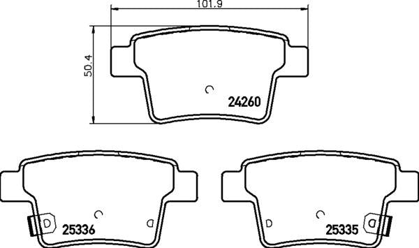 Mintex Brake Pad Set fits -Proton MDB3118 (also fits other vehicles)