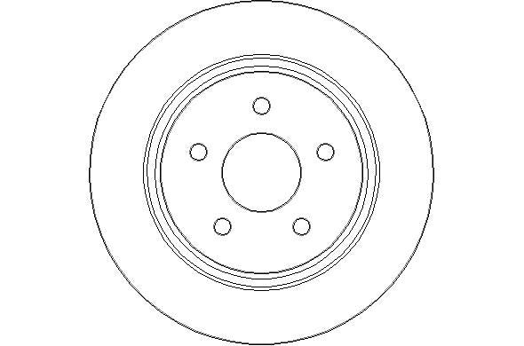 Disctech Brake Disc - Fits Fiat, Ford - ABD3123 - Rear Axle