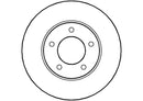 Disctech Brake Disc - Fits Alfa romeo, Daimler - ABD3501 - Front Axle