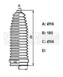 First Line Steering Gaiter Kit Part No -FSG3430