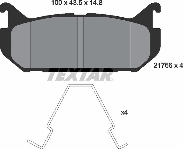 Textar Brake Pad Set - 2176603