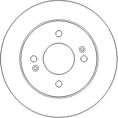 Disctech Brake Disc - Fits Audi, Hyundai - ABD3297 - Rear Axle