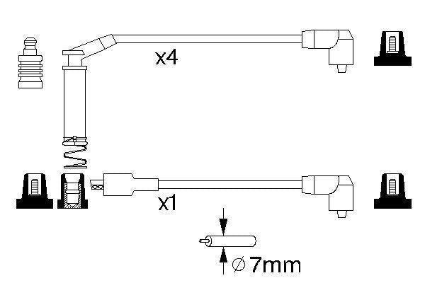 Bosch Ignition Lead Part No - 0986357127