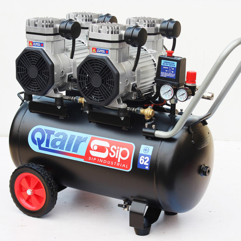 SIP QT AIR DD 3hp 50ltr Quiet Ultra Low Noise Oil-Free Direct Drive Compressor