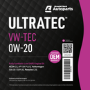 Ultratec VW-TEC 0W20 - 5 Litre Engine Oil