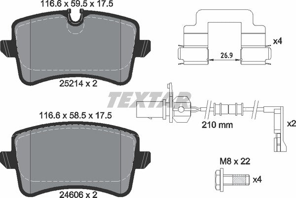 Textar Brake Pad Set - 2521403