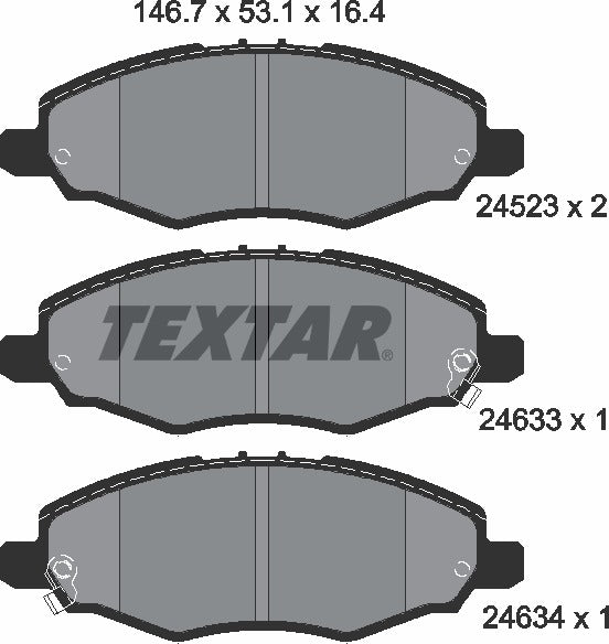 Textar Brake Pad Set - 2452301