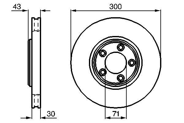 Bosch Brake Disc Pair Part No - 0986478778