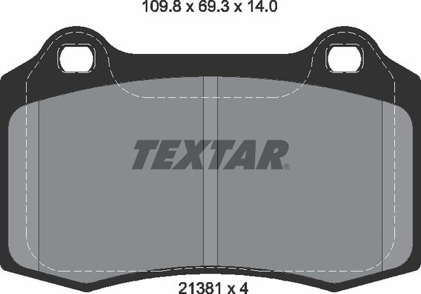 Textar Brake Pad Set - 2138104