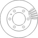 Disctech Brake Disc - Fits Ford, Renault - ABD2880 - Front Axle