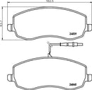 Mintex Brake Pad Set fits -Citroën Fiat Peugeot MDB2953 (also fits other vehicles)