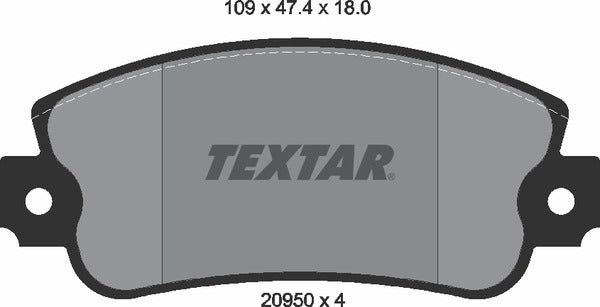 Textar Brake Pad Set - 2095005