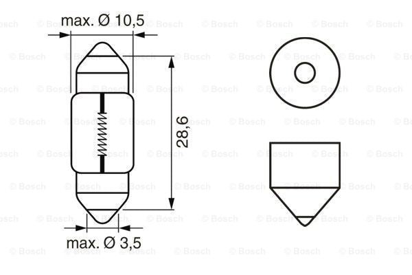 Bosch Bulb 12V 10W 11/30Mm - 1987302227