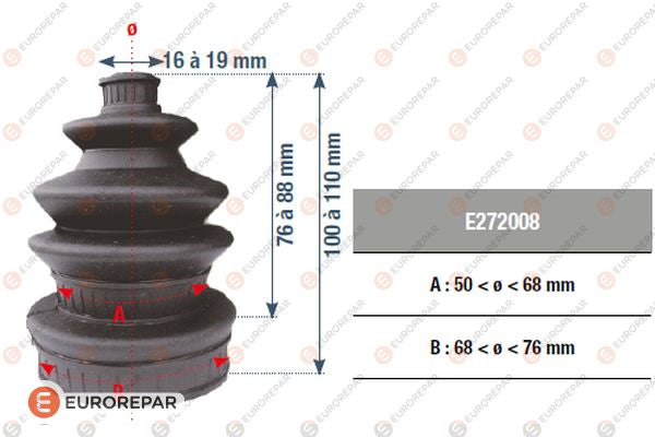 Eurorepar Drive Shaft Bellow - E272008