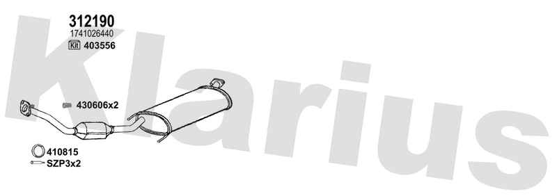 Klarius 312190 - Catalyst Type Approved  - Fits Toyota RAV4 2.2D