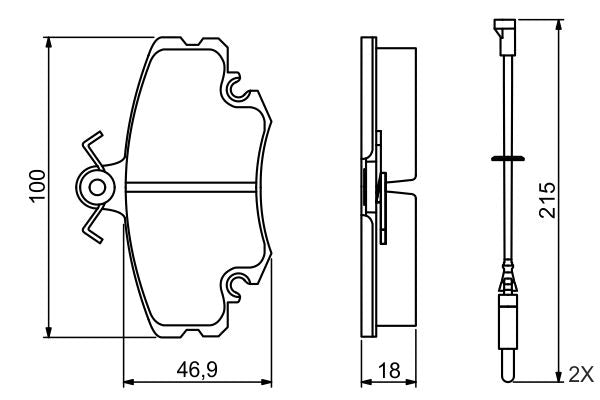 Bosch Brake Pad Set BP1510 - 0986495212