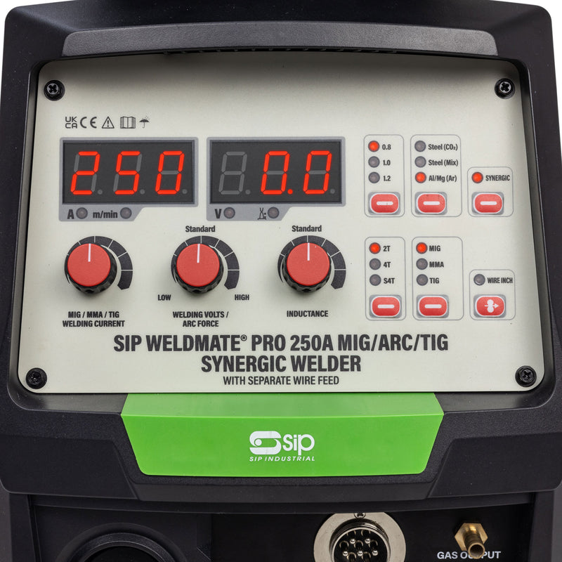 SIP WELDMATE® PRO 250A MIG/ARC/TIG Synergic Welder with Separate Wire Feed