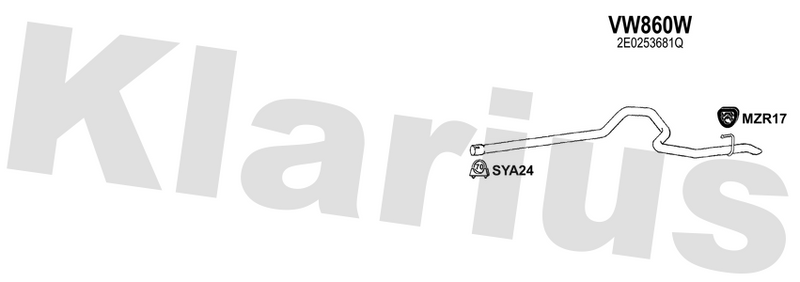 Klarius VW860W - Tail Pipe  - Fits Mercedes Sprinter 2.2CDi (2)(906)
