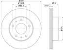 Mintex Brake Discs fits -Citroën Fiat Peugeot S236:4 MDC1978 (also fits other vehicles)