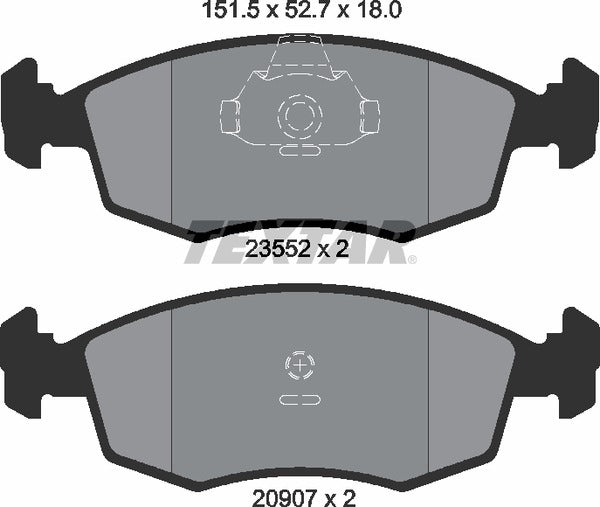 Textar Brake Pad Set - 2355202