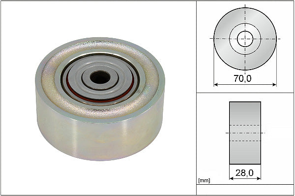 INA Deflection/Guide Pulley - V-Ribbed Belt - Part No - 532093410