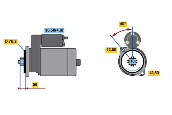 Bosch Starter Part No - 0001120406