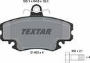 Alpine DACia Peugeot Renault, Brake Pad Set - Textar 2146306