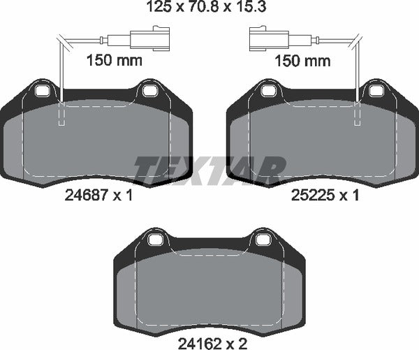 Textar Brake Pad Set - 2468701