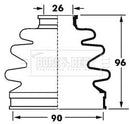 Borg & Beck Cv Joint Boot Kit Part No -BCB2398