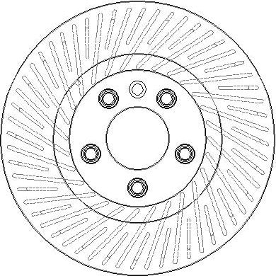Disctech Brake Disc - Fits Porsche - ABD4037 - Front Axle Left