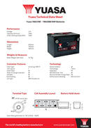 Yuasa 12V 74Ah 740A (US Group 78R FT) SMF Battery - YBX3780 - 4 Year Warranty