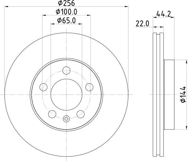 Mintex Brake Discs fits -Audi Seat Skoda VW Brake Disc V280:5 MDC2873C (also fits other vehicles)