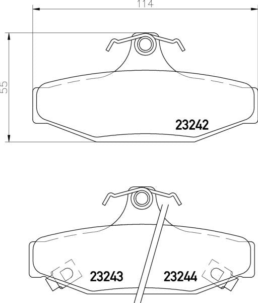 Mintex Brake Pad Set fits -Daewoo Mitsubishi Ssangyong MDB1957 (also fits other vehicles)