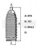 First Line Steering Gaiter Kit Part No -FSG3447