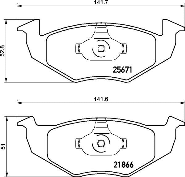 Mintex Brake Pad Set fits - MDB3285 (also fits other vehicles)