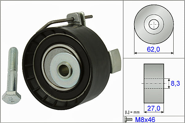INA Tensioner Pulley - Timing Belt - Part No - 531081310