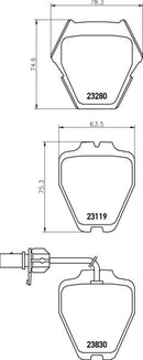 Mintex Brake Pad Set fits -Audi VW MDB2358 (also fits other vehicles)