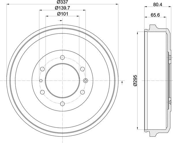 Mintex Brake Drum (Single) fits -Isuzu MBD374 (also fits other vehicles)
