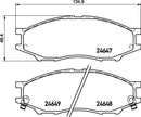 Mintex Brake Pad Set fits - MDB2755 (also fits other vehicles)