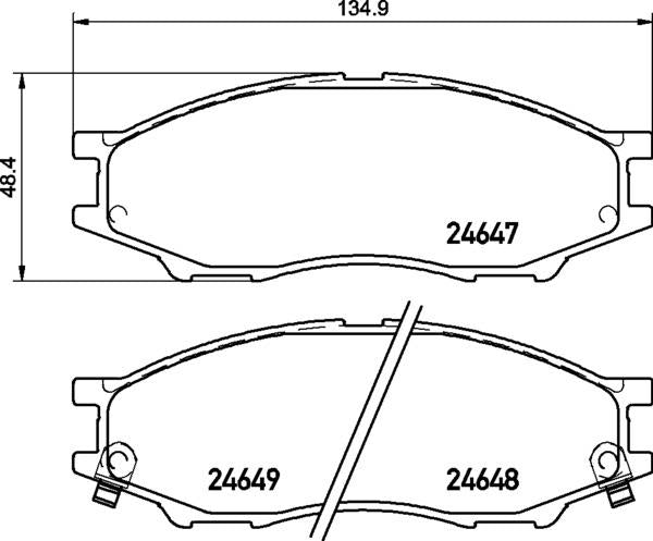 Mintex Brake Pad Set fits - MDB2755 (also fits other vehicles)