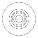 Borg & Beck Brake Disc Single Part No -BBD6093S