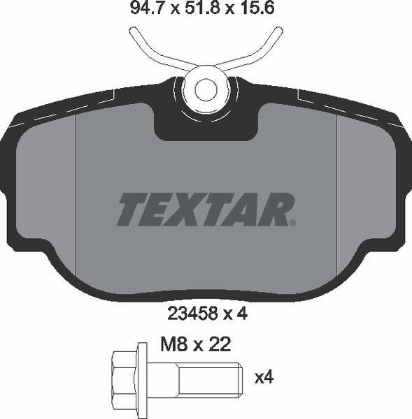 Textar Brake Pad Set - 2345801