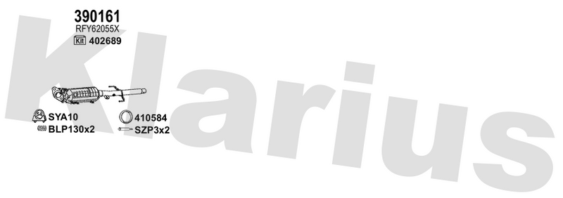 Klarius 390161 - Catalyst & Dpf Combined  - Fits Mazda 6 2.0TD