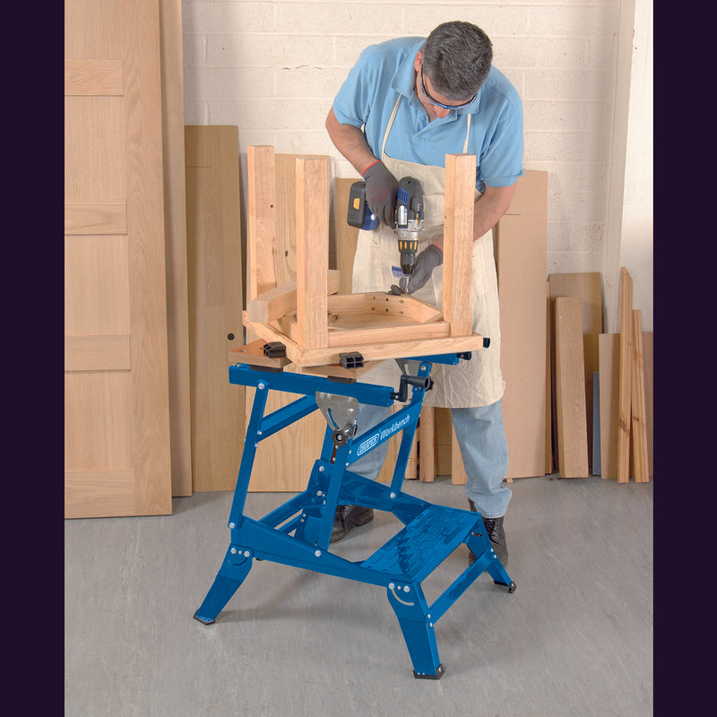 Twin Height Heavy Duty Fold Down Workbench - 650mm