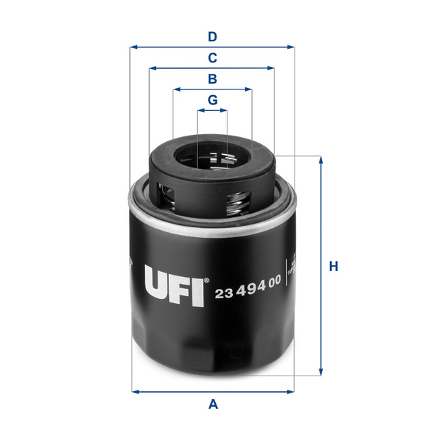 UFI Oil Filter - Ph10757 - 23.494.00