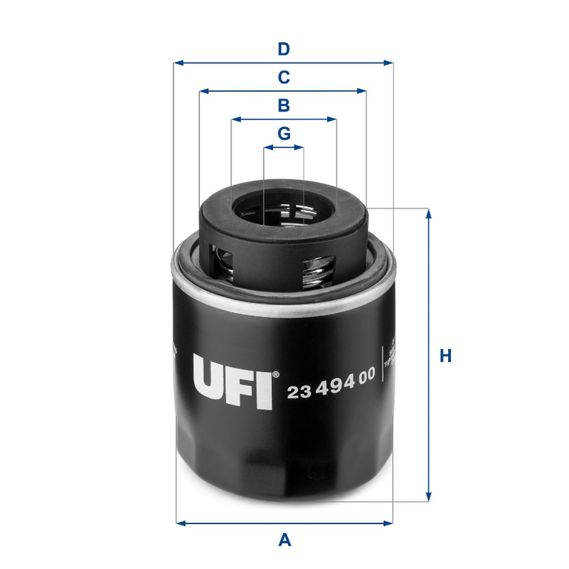 UFI Oil Filter - Ph10757 - 23.494.00