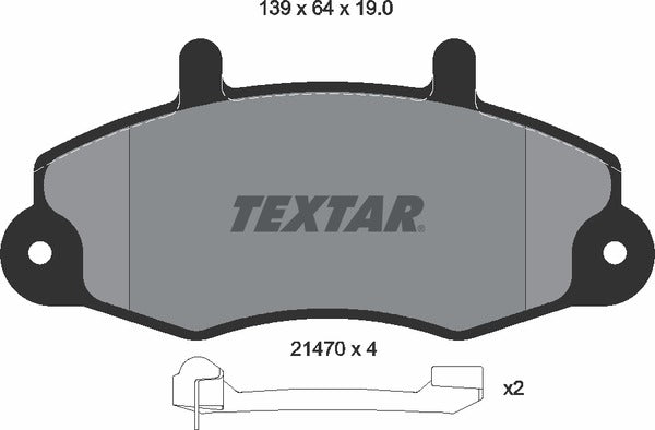 Textar Brake Pad Set - 2147002