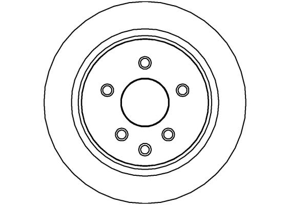 Disctech Brake Disc - Fits Alfa romeo, Nissan - ABD2070 - Rear Axle