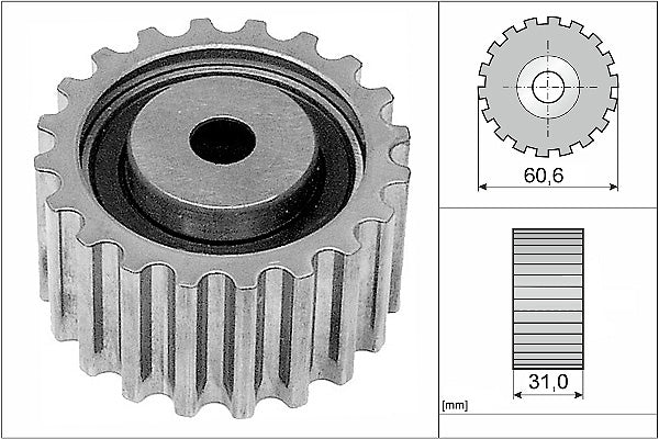 INA Deflection/Guide Pulley - Timing Belt - Part No - 532022010